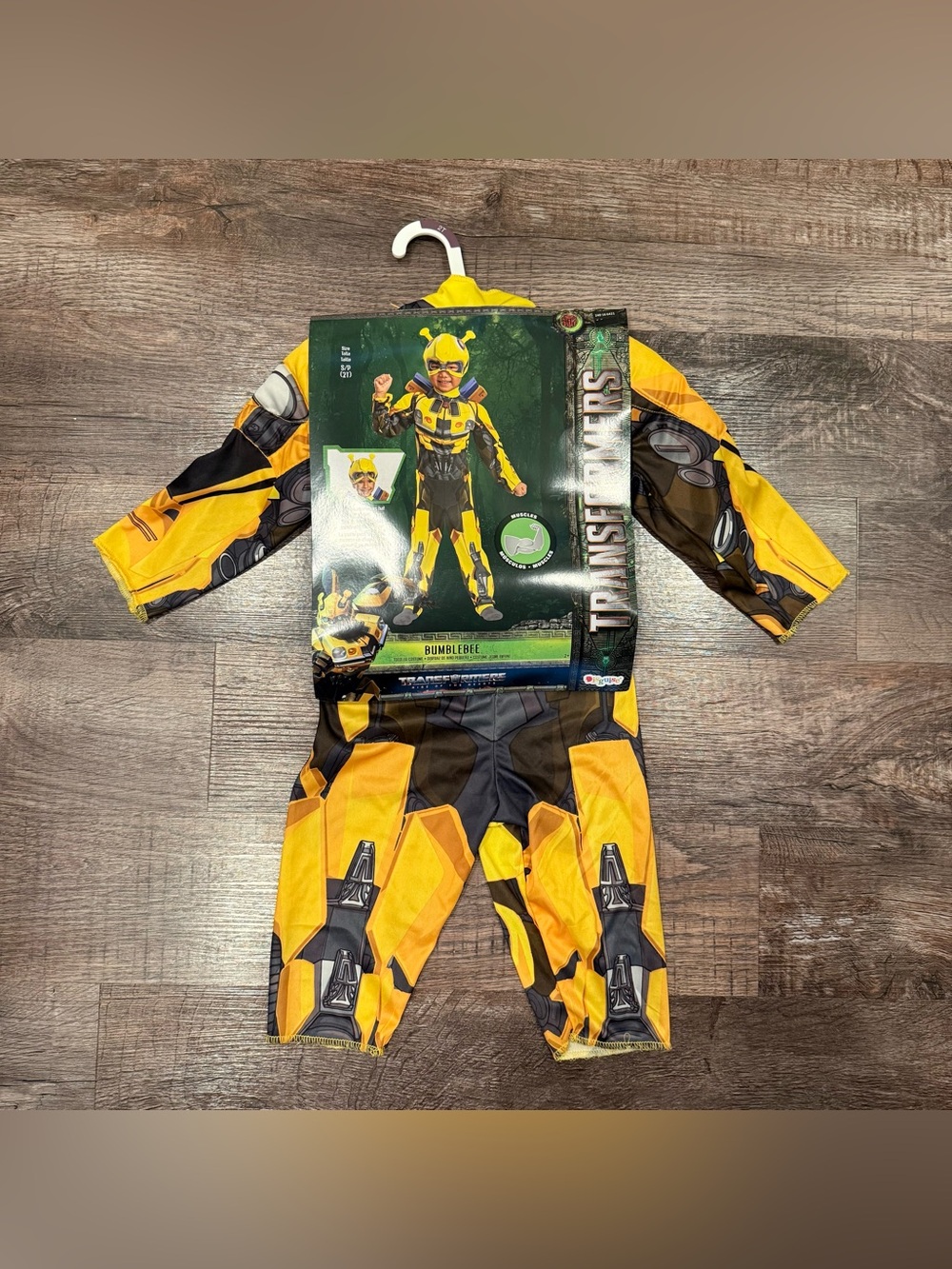 NWT Transformers Bumblebee Toddler Halloween Costume 2T Padded Muscle Mask